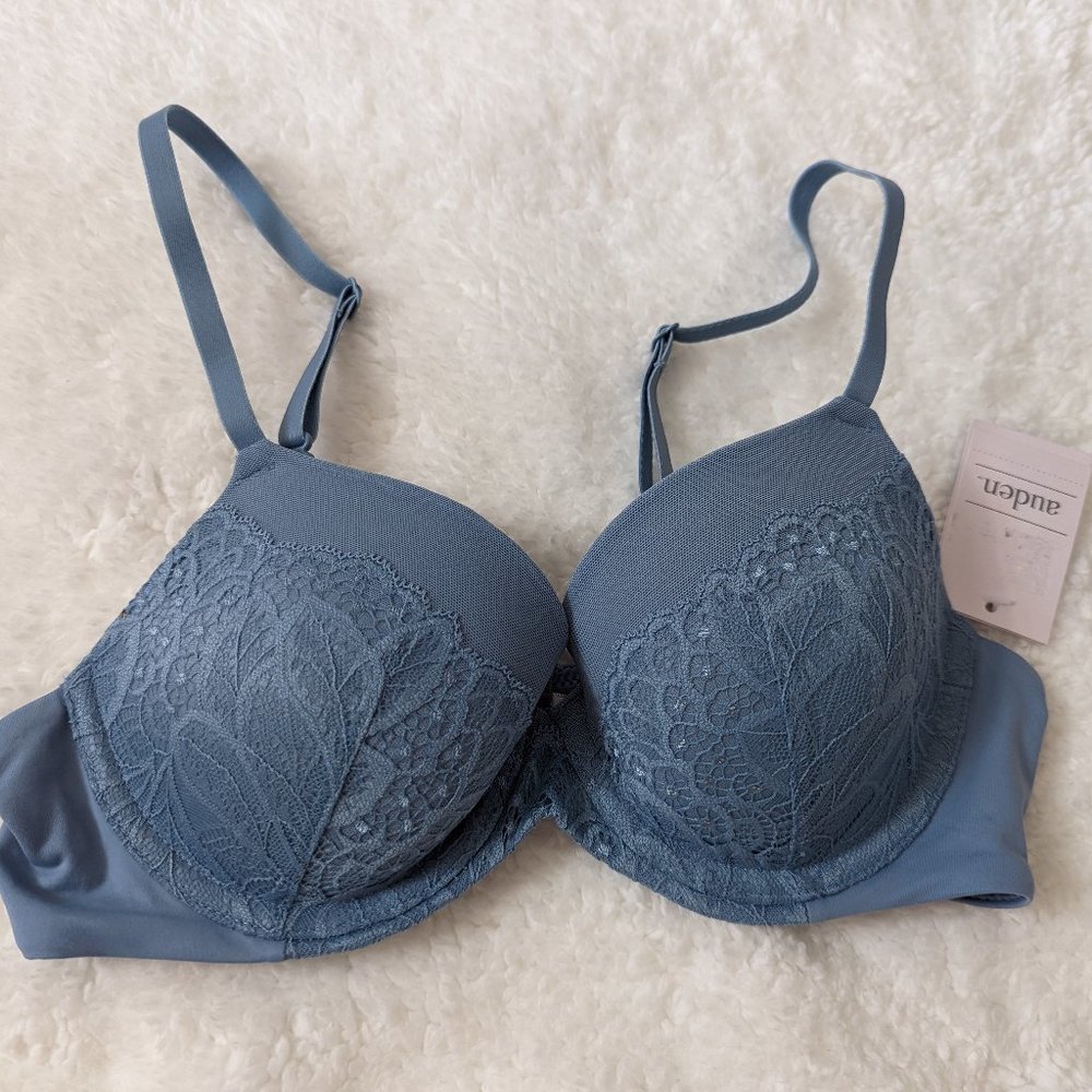 NWT Auden Blue The Icon Bra 34A